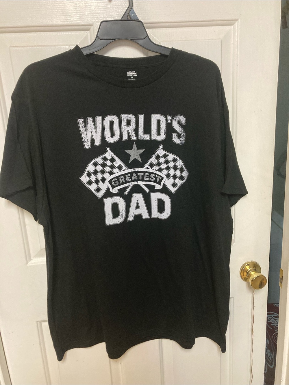 Black 'World's Greatest Dad' Short-Sleeve Graphic Tee